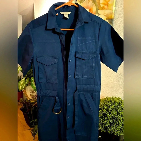 H&M navy shortsleeved dress size 2 - Picture 3 of 11